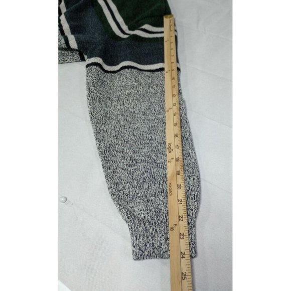 Ralph Lauren Chaps Cotton Pullover Sweater Men's XXL Gray Green Blk Wht - Picture 7 of 8